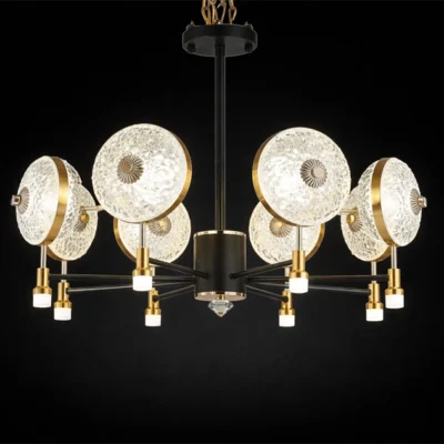 لوستر مدرن وارداتی مدل 90101 مشکی طلایی